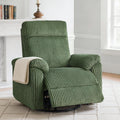KISLOT Swivel Rocker Recliner for Adults, Corduroy 360 Degree Swivel Glider Recliner Manual 3-Position Adjustable Easy Assembly for Small Space Living Room Nursery Bedroom