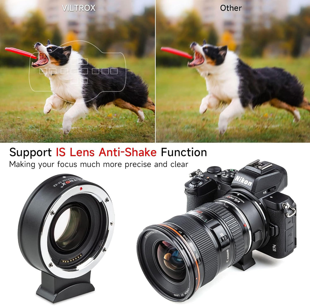 VILTROX EF-Z2 Auto Focus Lens Adapter 0.71x Reducer Speedbooster Lens Converter Compatible with Canon EF Mount Lenses to Nikon Z Mount Mirrorless Cameras Z5 Z6 Z6II Z7 Z7II Z50 Zfc