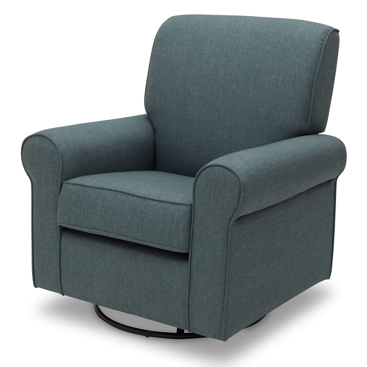Delta Children Avery Upholstered Glider Swivel Rocker Chair, Metal, Sand