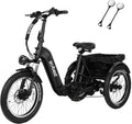 ACTBEST Triker Electric Bike, Peak 1200W Brushless Motor Folding Trike Ebike, 748.8Wh Removable Battery,Up to 70 Miles,Step-Thru 3 Wheel Electric Bicycle,20X3.0 Fat Tire Tricycle for Adults