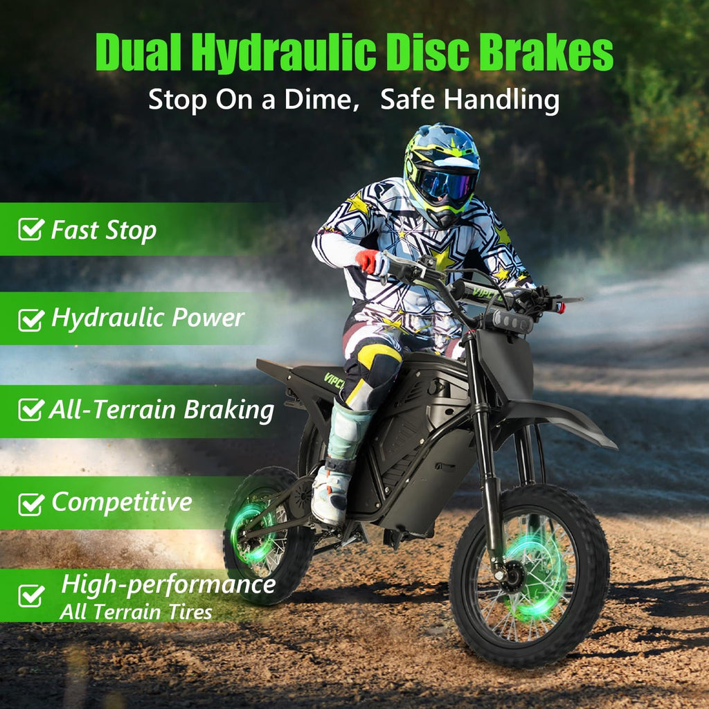 Electric Motorcycle For Teens & Adults,Electric Dirt Bike, Best Electric Mountain EBike,3500W Mid-Mounted Motor e Bikes 40MPH Top Speed,14'/12' Off Road Tires, 48V 23AH,Hydraulic Brakes | Fit Age 13+
