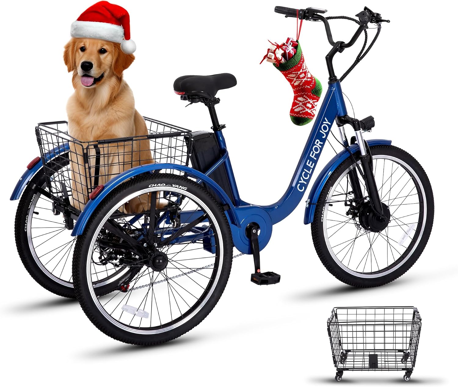 [2026 Upgaded]Luxevelo 500W Electric Tricycle for Adults–24' 7-Speed Compact Commuter Trike with Hydraulic Disc Brakes,Multi-Shock Suspension and 48V 13Ah Removable Battery for Smooth,Effortless Rides