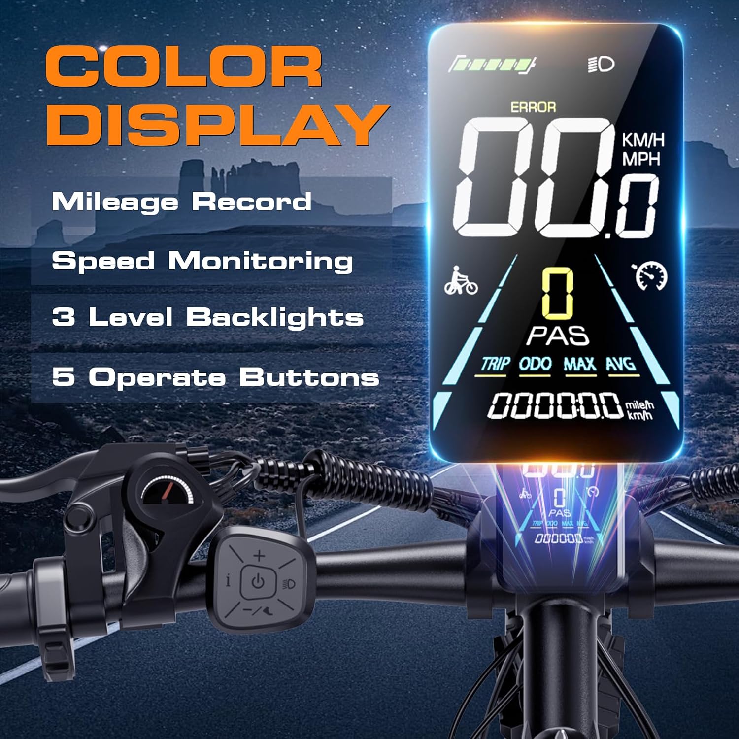 Electric Bike for Adults with Peak 2000W, Max 34 mph 30-80 Miles Commuting Electric Mountain Bike, 48V 17.5Ah Removable Battery 21-Speed Disc Brakes, 29' Tires and Front Suspension