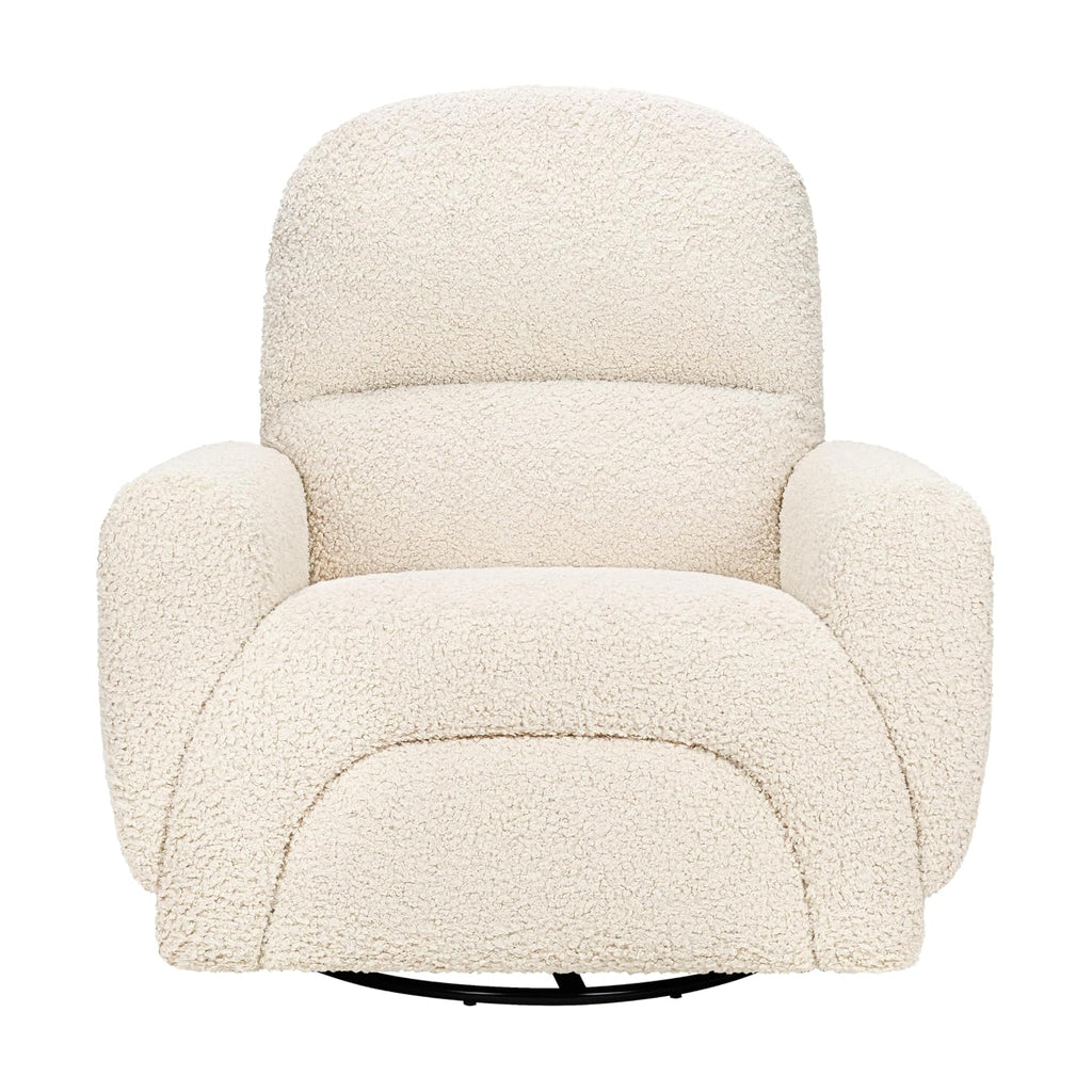 Babyletto Rainbow Recliner and Swivel Glider in Almond Teddy Loop, Greenguard Gold Certified and CertiPUR-US® Certified