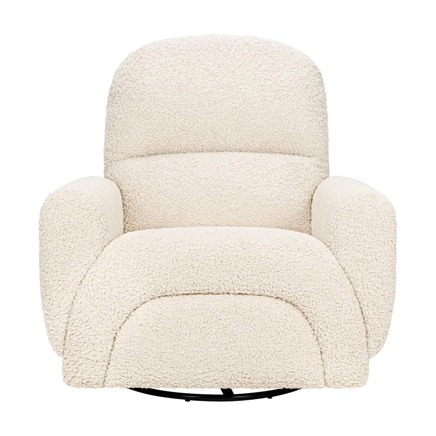 Babyletto Rainbow Recliner and Swivel Glider in Almond Teddy Loop, Greenguard Gold Certified and CertiPUR-US® Certified