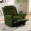 JIVOIT 360° Swivel Recliner Chair with Adjustable Backrest, Manual Rocking Recliner Home Theater Manual Recliner Chair with Metal Base and Velvet Fabric for Living Room (Green, 2)