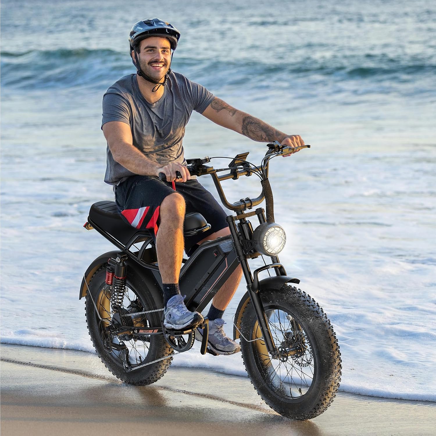 Jasion 3000W Electric Bike for Adults,Electric Dirt Ebike 80 Miles Range,Moped Style E Bike 32 MPH,20'*4 Fat Tire Off Road Bike with Cruise Control,Dual Suspension E Motorcycle,with Footrest