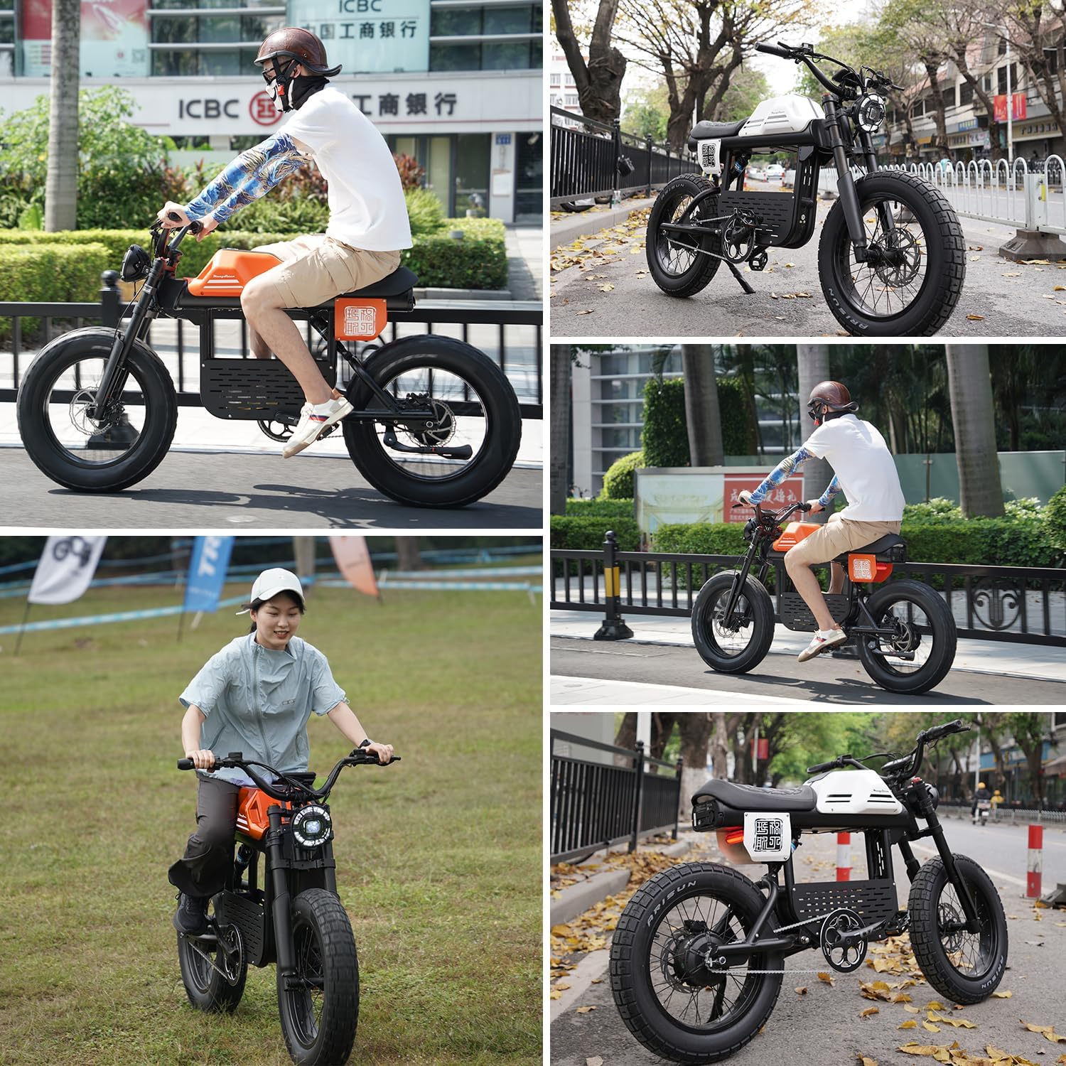 eAhora Dual Motor Electric Bike - Adults 4000W 44MPH Ebike 52V 30Ah Long Range Electric Dirt Bike, 20 * 4.5 Fat Tire Electric Mountain Bike Full Suspension Electric Motorcycle for Off Road