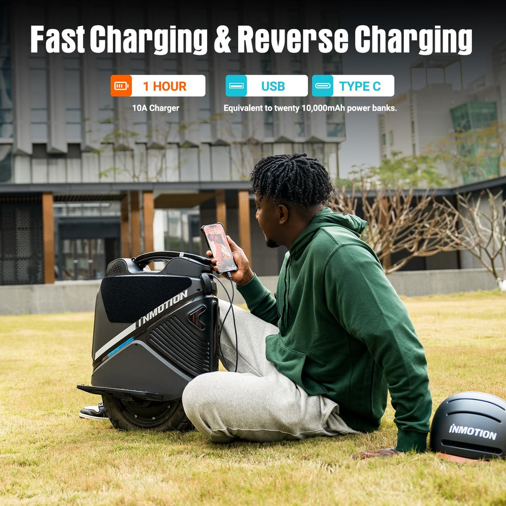 INMOTION V9 16' Electric Unicycle for Adults - Industry Leading UL Certified EUC with Nimbus Air Suspension, 750Wh Battery, 37-Mile Range, 28mph with GPS Tracking & App Control