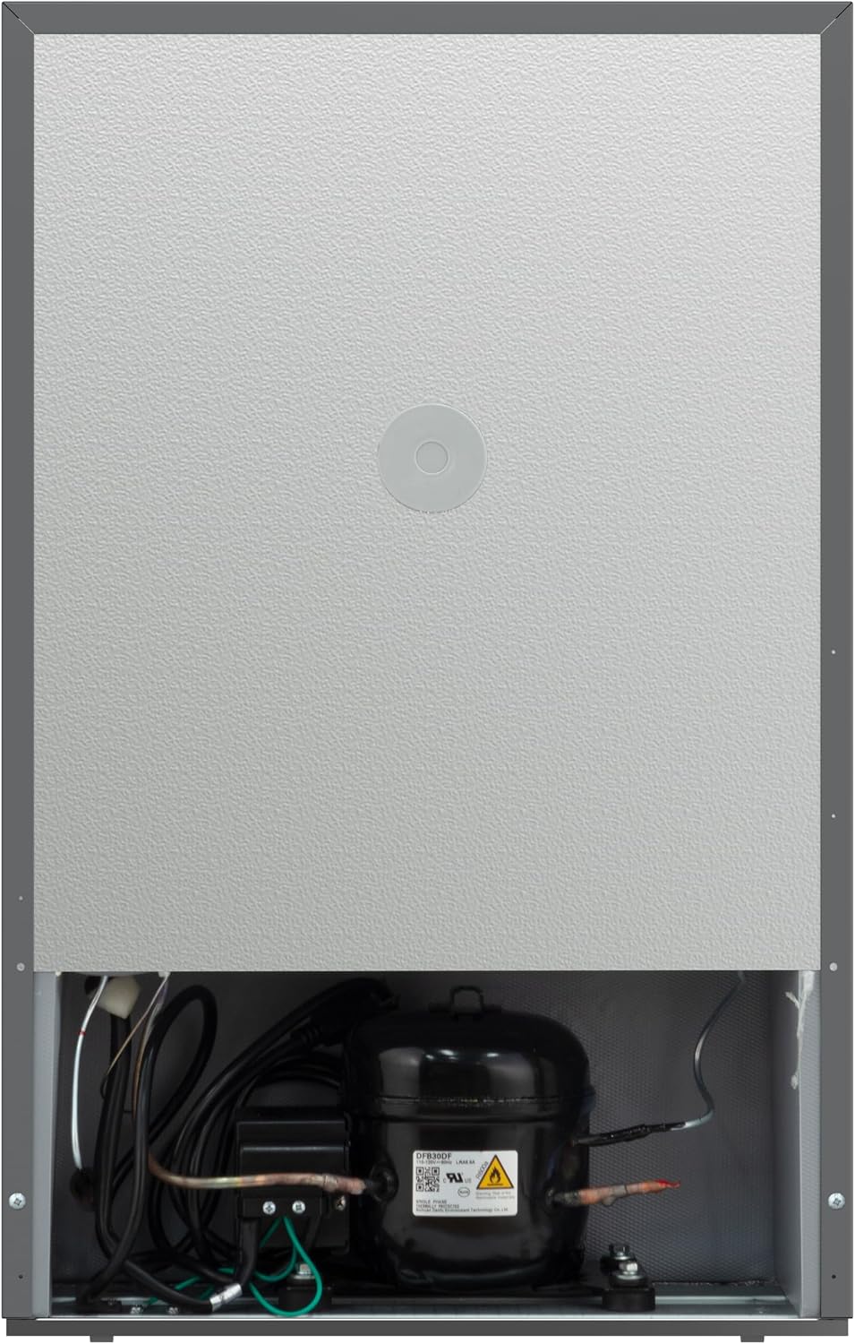 Frigidaire Mini Refrigerator, Compact Freezer Compartment, Adjustable Thermostat Control, Reversible Door, Contemporary Series, 4.5 cu ft, Platinum