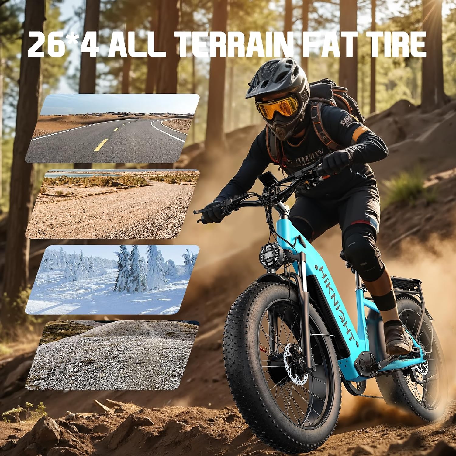 Dual Motor Ebike, 3000W Electric Bike for Adults, 52V 20Ah 26' Fat Tire Fast Ebike Max 38 Mph, up to 90 Miles, Off-Road Mountain E-Bike for Men Women, Step-Through Design