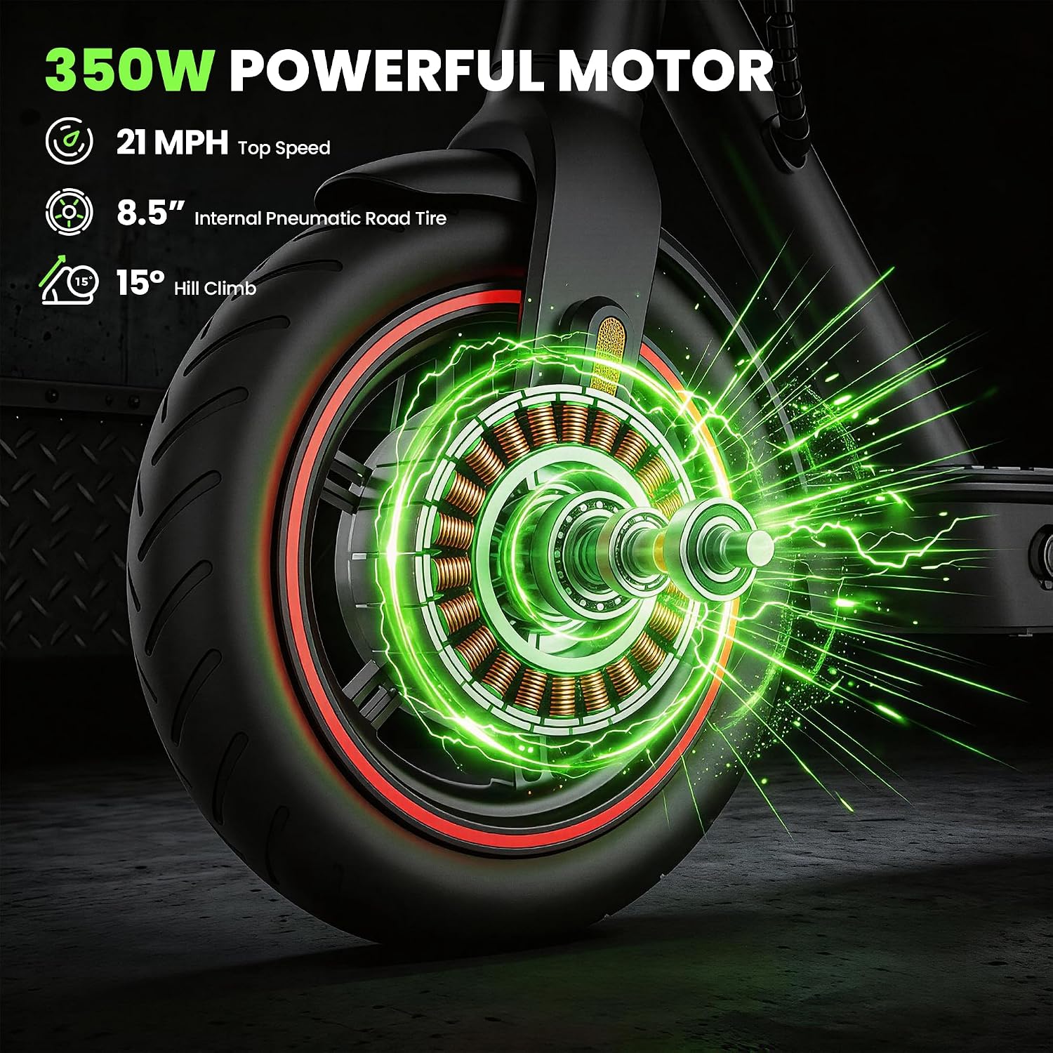 Electric Scooter, 500W/750W Powerful Motor, 22/25 MPH Top Speed & 23/28 Miles Range, 9.3'/10' Tires, Foldable Commuter Scooter for Adults and Teens with Dual Braking,Cruise Control,APP Control