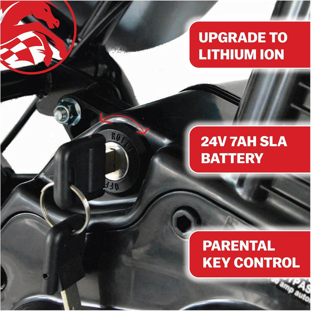 Burromax TT250 Electric Dirt Bike for Kids, 250w 24v 7ah, 2 Speeds, 14 Mph, Up to 150lb Rider, Off-Road Electric Mini Bike