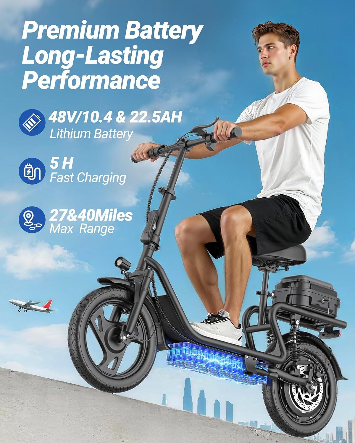 MAXSHOT Electric Scooter for Adults, 8.5/14' Tires, 19/22Mph, 350W/500W Motor, 16-28 Miles Range, Folding E-Scooter with Dual Suspension,APP Control