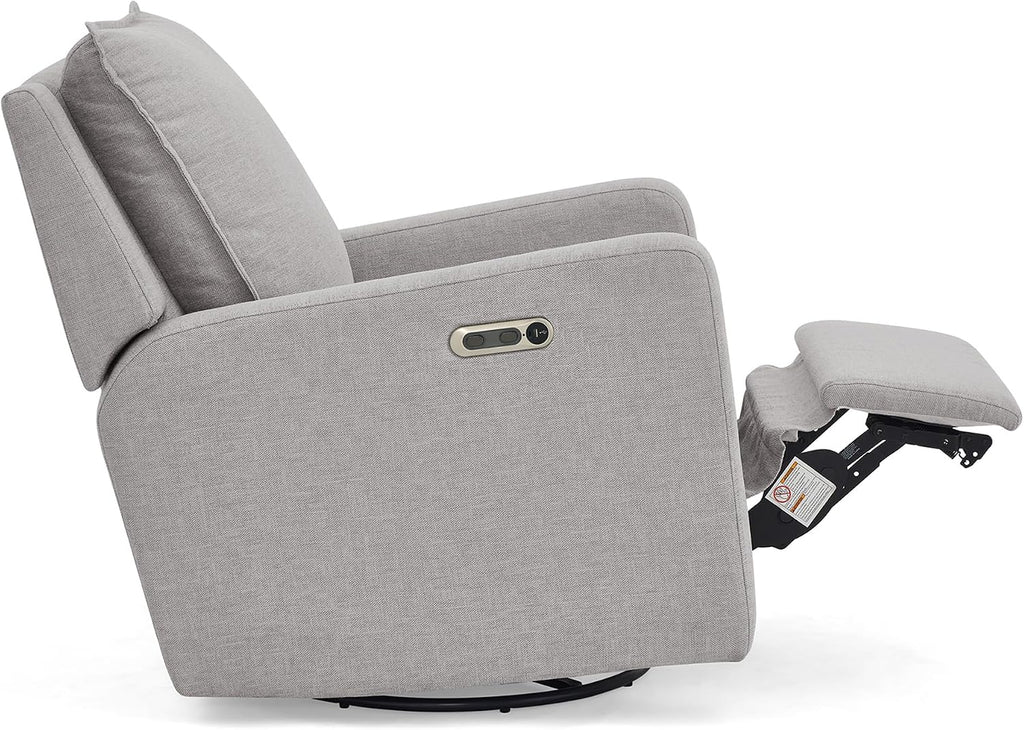 babyGap Harlowe Power Recliner with USB-A & Charging Port by Delta Children - Greenguard Gold Certified – Stain-Resistant Performance Fabric is Oeko-TEX Standard 100 Certified, Ash