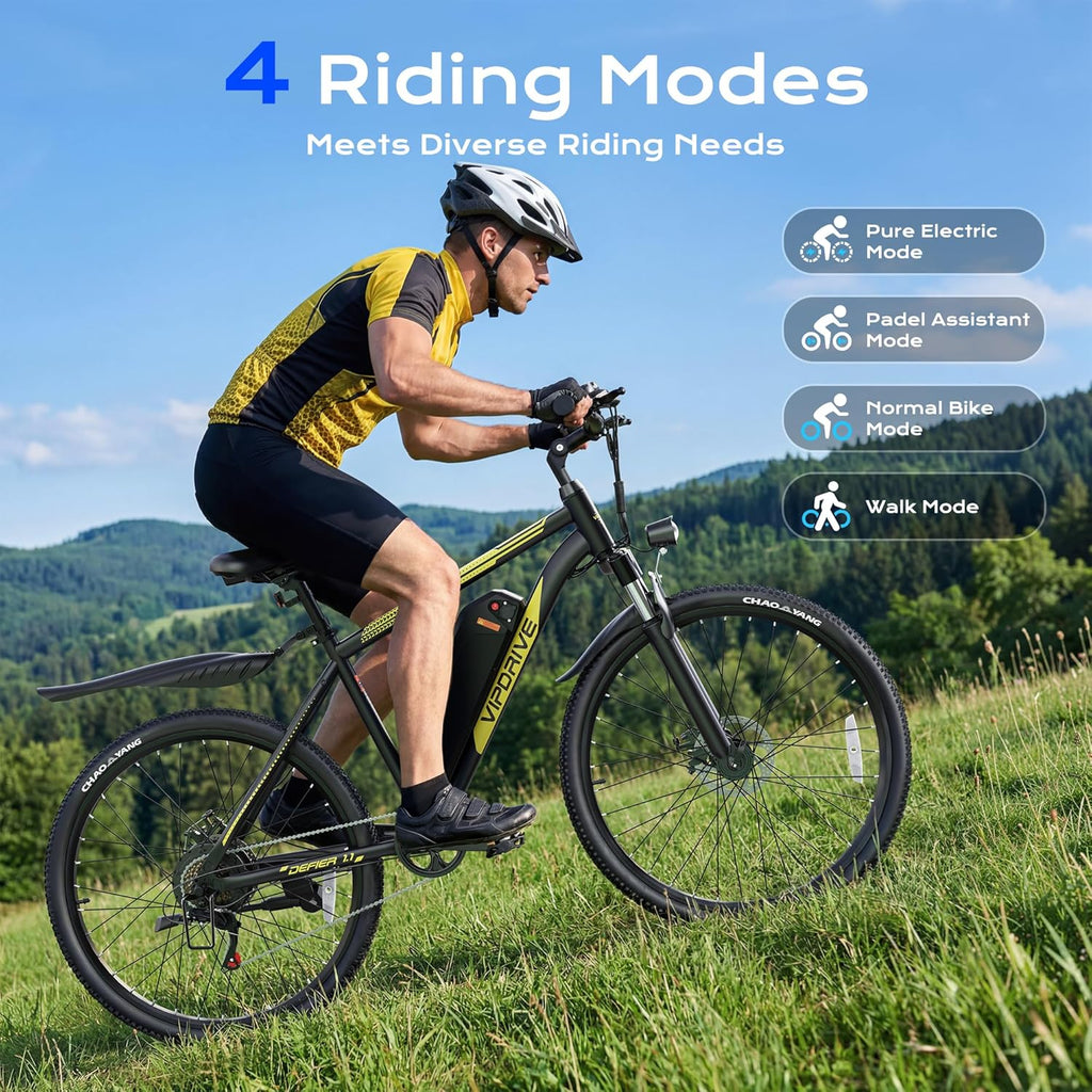Electric Mountain Bike for Adults, 750W Peak Motor, 22 MPH Commuter Electric Bike, 48V Battery, 50Miles, 24'/26' E-Bike, 7-Speed, Front Suspension, UL Certified