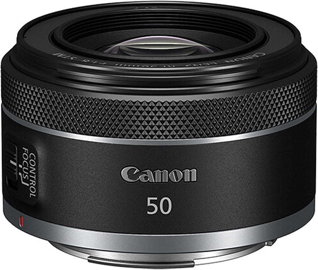 Canon EOS R100 Mirrorless Camera with 50mm Prime Lens + 64GB Memory Card, Case, Hood, Grip-Pod, Filter Professional Photo Bundle (Renewed)