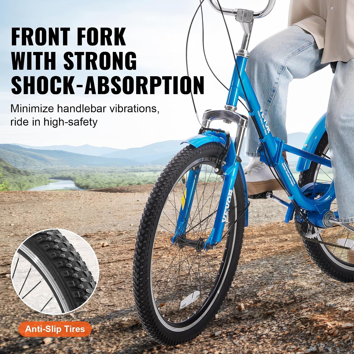 VEVOR Folding Adult Tricycle,Adult Folding Trikes, 3 Wheel Cruiser Bike with Large Basket & Adjustable Seat, Shopping Picnic Foldable Tricycles for Women, Men, Seniors