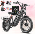 eAhora 2026 Juliet Pro 2 43-31Mph Electric Bike for Adults 5400W Dual Motor Ebike 60V/70Ah 48V/60Ah 200+Miles Long Range Electric Bicycle 20' Fat Tires Full Suspension Electric Mountain Bike