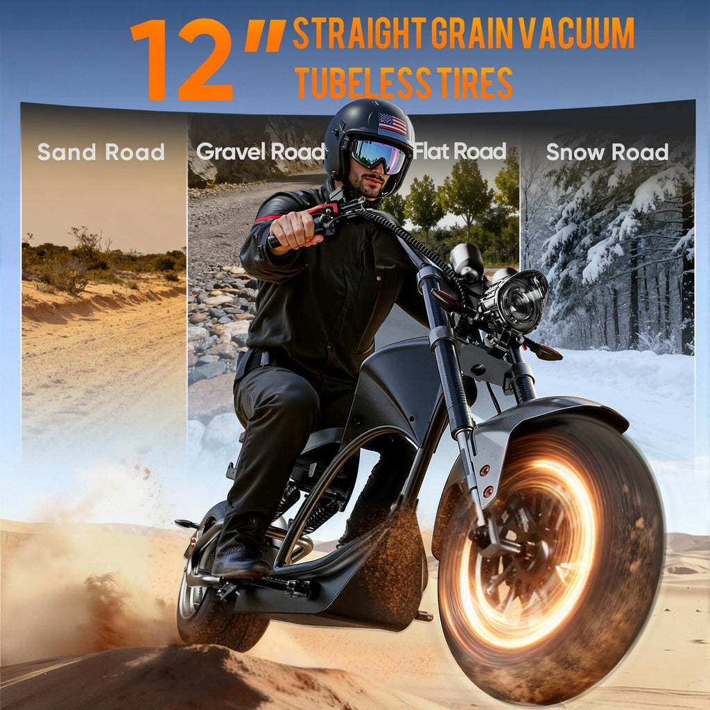 eAhora M1P Series 4000/3000W Electric Motorcycle for Adults, 55MPH Max Speed 60V 40Ah Battery with Fast Charger, 50+Mile Long Range,Full Suspension & Disc Brakes, Street Legal City Scooter Moped