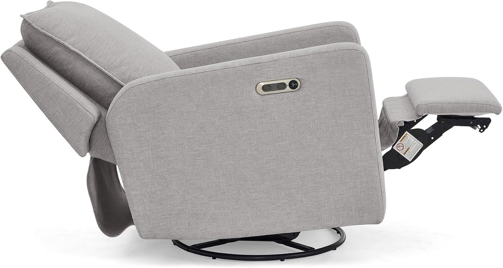 babyGap Harlowe Power Recliner with USB-A & Charging Port by Delta Children - Greenguard Gold Certified – Stain-Resistant Performance Fabric is Oeko-TEX Standard 100 Certified, Ash