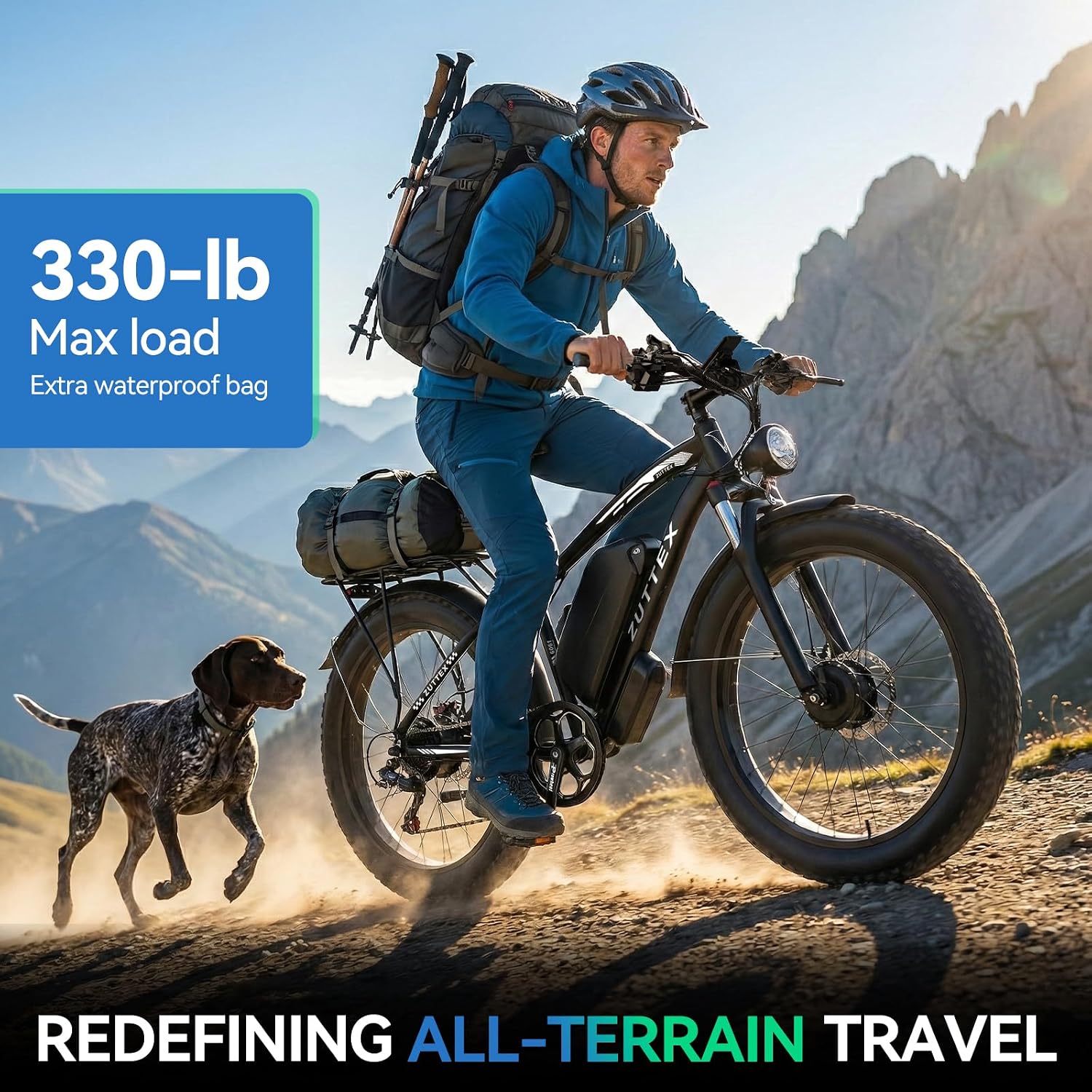 Dual Motor Ebike 9000W Peak with 58V Max-Output 36AH Battery for Adults 24' Fat Tire Smart Display 47MPH 35-105Miles Electric Bike with Frame Bag for Travel