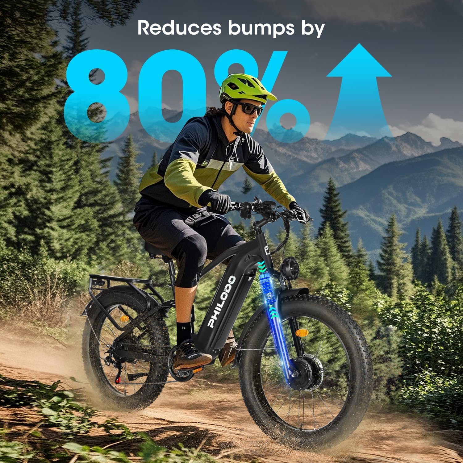 Falcon 60V 32AH Off-Road Electric Bike - 5000W Dual Motor Hunting Ebike, Fat Tire Full Suspension Dirt Bike for Adults, Long Range Snow/Sand Electric Bicycle