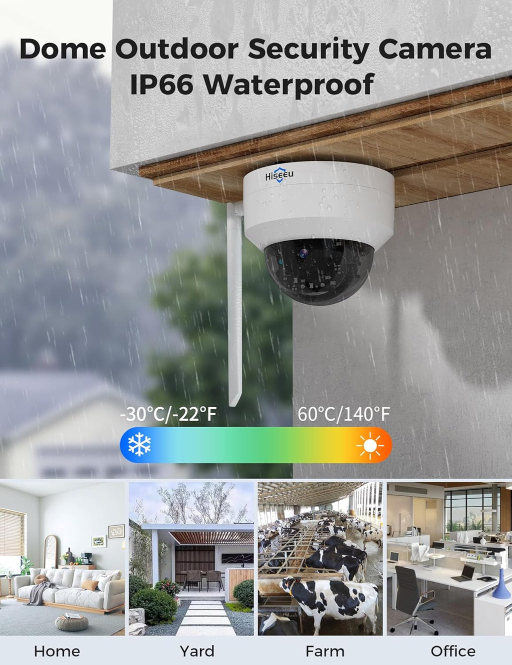 [3TB Storage] Hiseeu Security Cameras Wireless Outdoor System with 15' LCD Monitor 10CH NVR,5MP PTZ Dome Security Cameras System,Explosion-Proof Auto Tracking 4pcs WiFi Camera