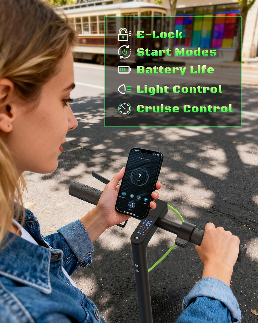 NAVIC Electric Scooter with Dual Suspension, 8.5'/10' Tires, 350W/500W Motor, 19/22 Mph, Max 22/25/27/49Miles Range, Foldable E Scooter for Adults with Braking, App Control