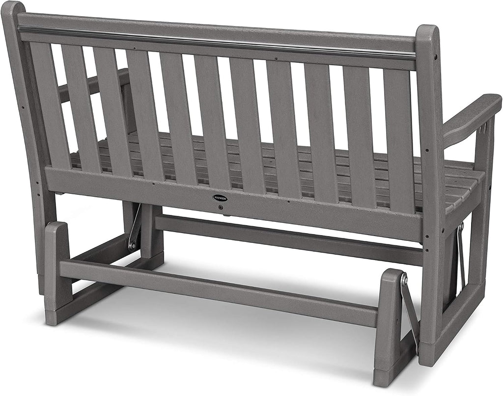 POLYWOOD TGG48TE Traditional Garden 48-Inch Glider, Teak
