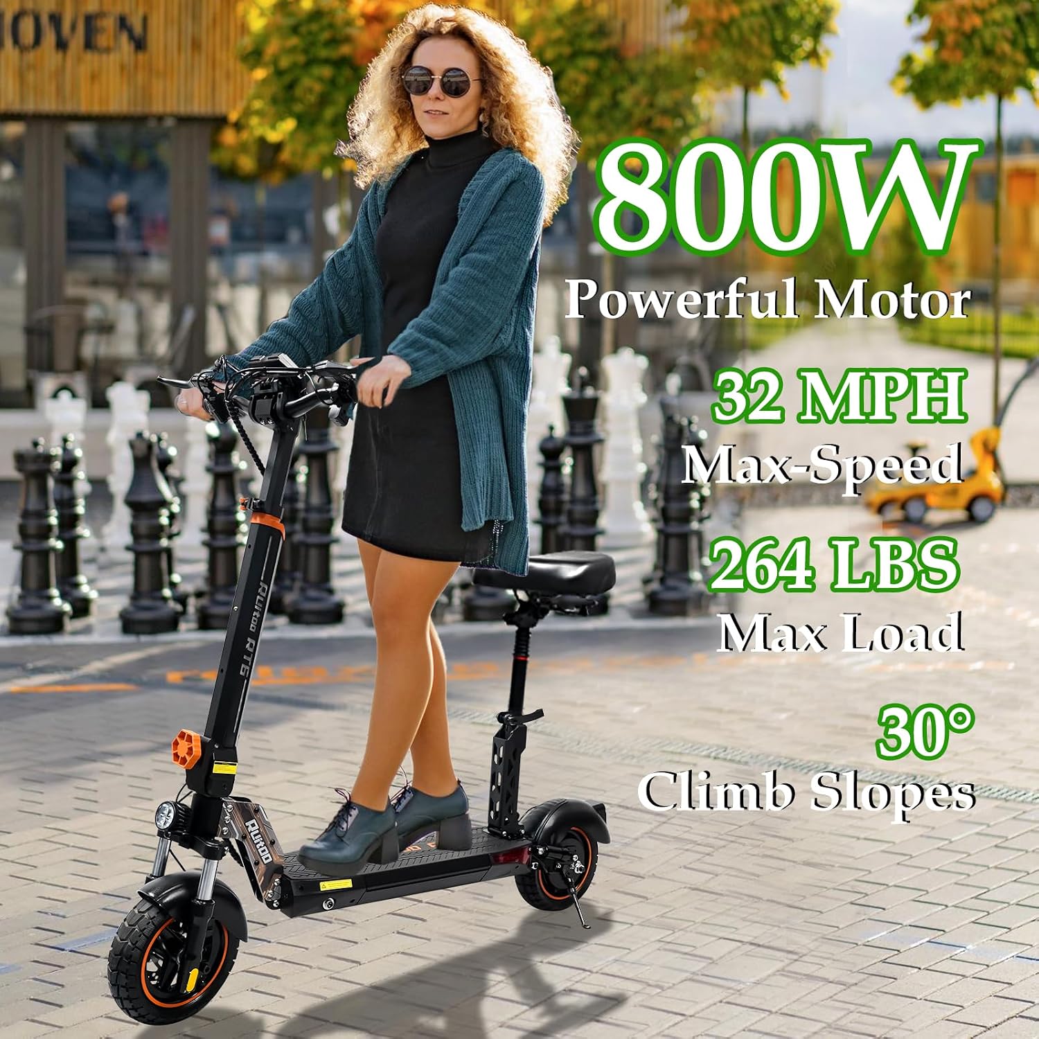 Electric Scooter for Adults, 5600W/1500W/1200W/800W Motor Fast Electric Scooter, 46/40/35 MPH Top Speed, 27Ah/20.8Ah/15.6Ah Battery, 10/11' Off Road Tire Foldable E-Scooter for Commuter Outdoor campus