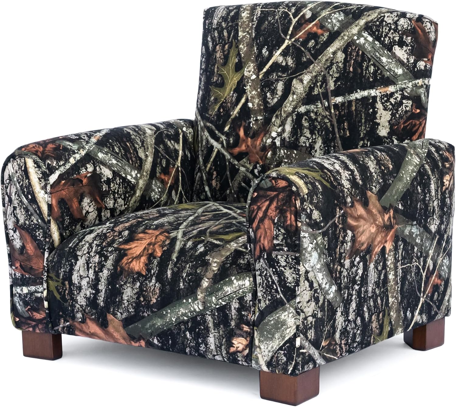 Kid Rocking Chair for Toddlers, Child Chair for Little Kids, Upholstered Toddler Armchair for Children, Comfy and Cute Little Kid Chairs (Legs, Wood Camo)