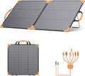 100 Watt Bifacial Portable Solar Panel for Power Station, 20V Foldable Solar Charger with IP68 Waterproof, 23.5% High Efficiency with 2 Reinforced Kickstands for Camping RV Off-Grid Blackouts