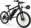 TotGuard Electric Bike for Adults, 26' Ebike with Peak 500W Brushless Motor, Electric Mountain Bike with 374Wh Removable Battery, 50 Miles Electric Bicycle with Suspension Fork, 21 Speed, LCD Display.
