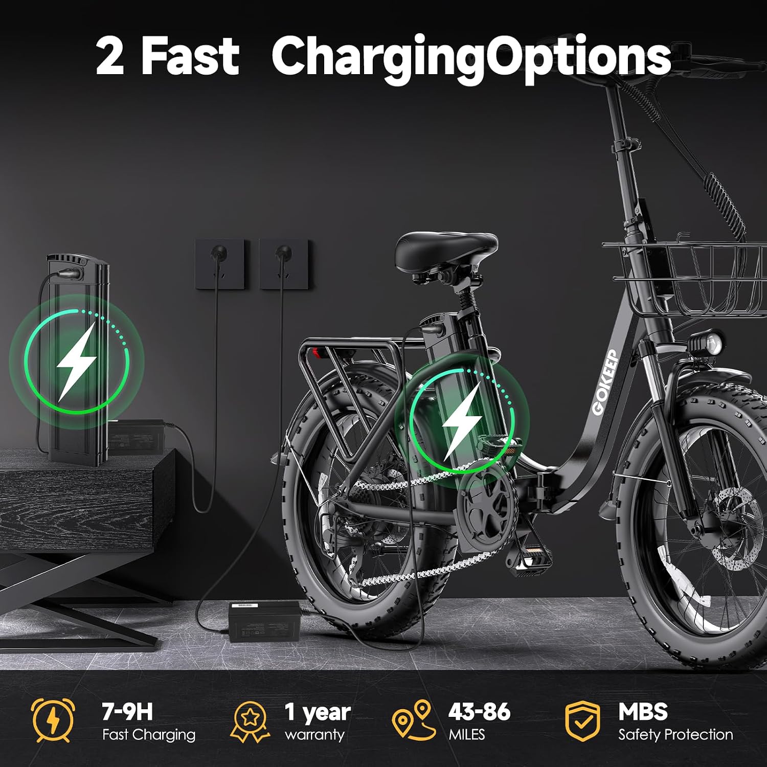 Electric Bike for Adults 20' Fat Tire 1300/1800W Peak Motor 52V 13/18.2AH Removable Battery 35/86 Miles PAS Range,20MPH,Folding EBike with Shimano 7 Speed and Adjustable Seat
