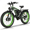 6000W Peak Dual Motor Electric Bike for Adults, 60V 25AH Battery, 45MPH & 100 Miles Range,21-Speed Full Suspension, 26' x 4.0' Fat Tire Off-Road E-Bike for All Terrain Snow Sand