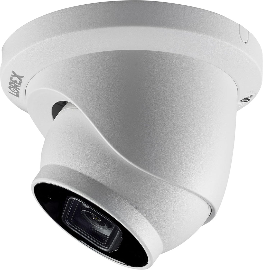 Lorex 4K 8MP IP PoE White Wired Security Dome Camera | Add-On Camera | Color Night Vision | Smart Motion Detection (Person/Vehicle) | Listen-in Audio | IP67 Weatherproof | Metal Housing