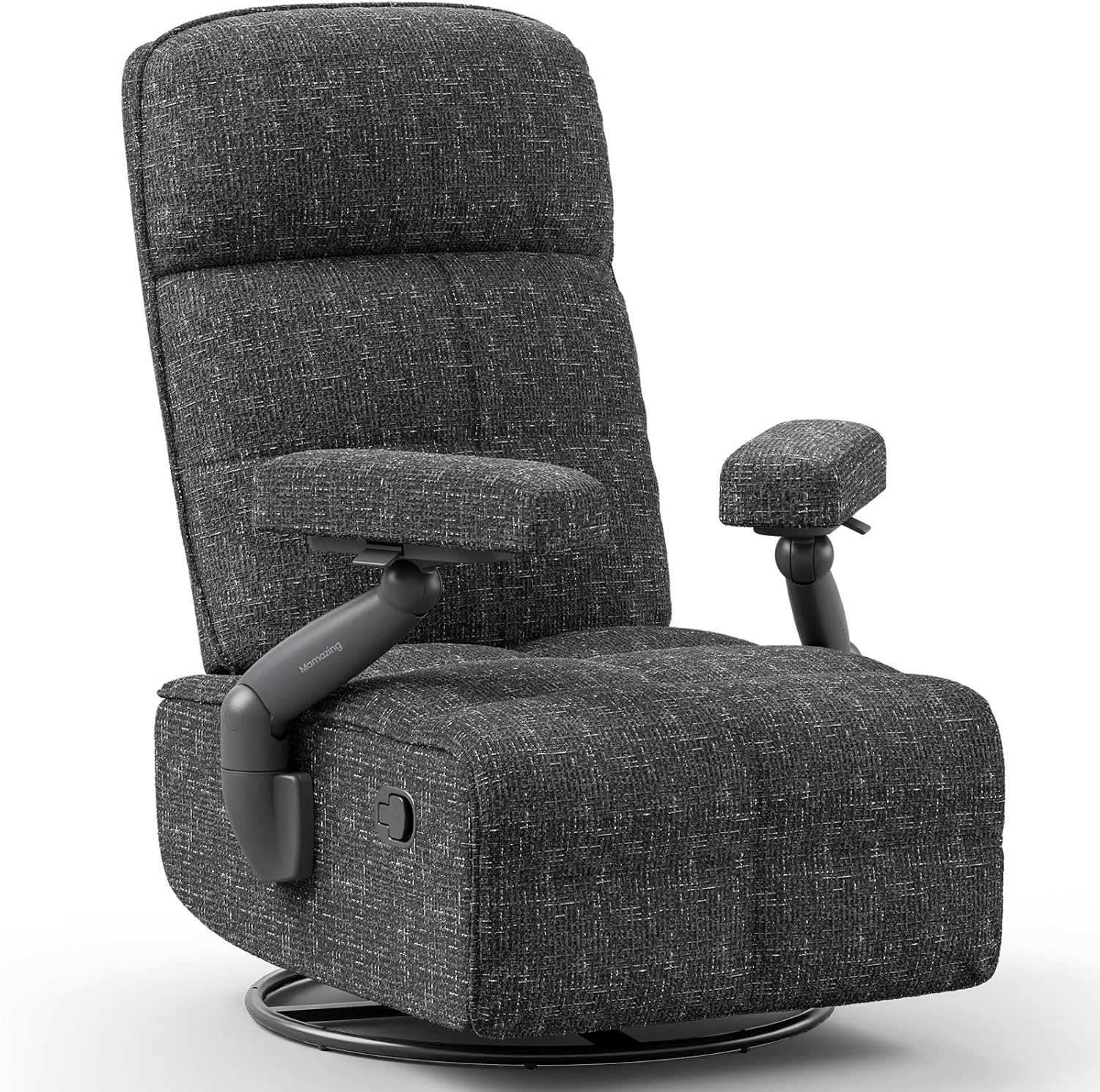 MAMAZING Lullacloud Swivel Rocker Recliner Chair for Adults with Adjustable Armrests & Headrest, Glider Rocking Chair Indoor with Removable Cover, Reading Chair with a Cushion for Living Room Bedroom