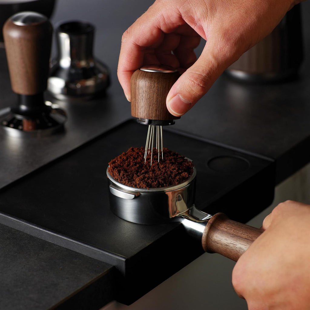Breville BEA303WLW Distribution Duo Espresso Distribution Tool, 58mm, Walnut