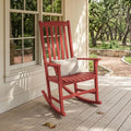 Cambridge Casual Solid Wood Bentley Porch Rocking Chair, Red