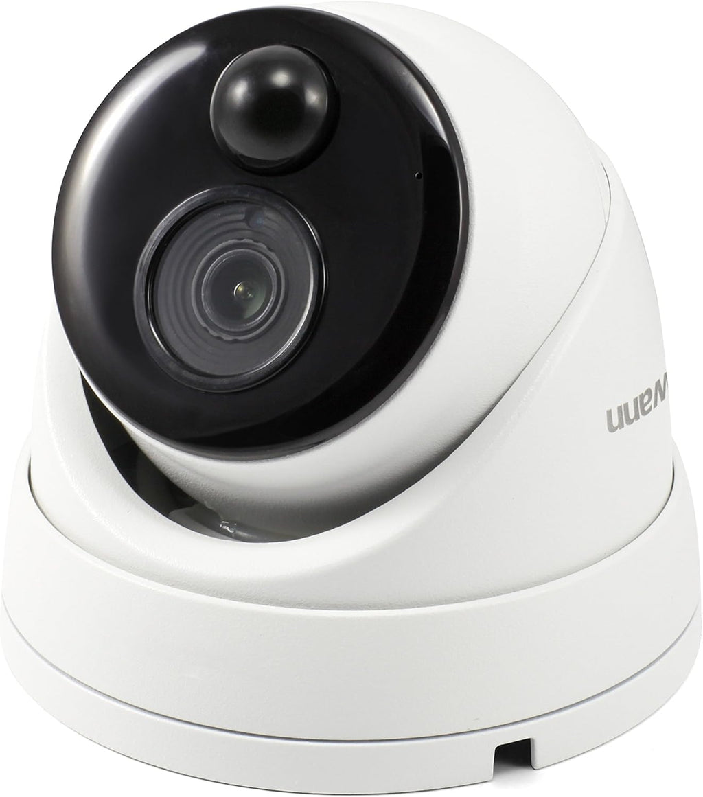 Swann Home Security Camera,PoE Cat5e NVR 4K HD Video, Indoor or Outdoor Wired Surveillance CCTV Dome,Color Night Vision,Heat Motion Detection,Metal Housing,Local Storage