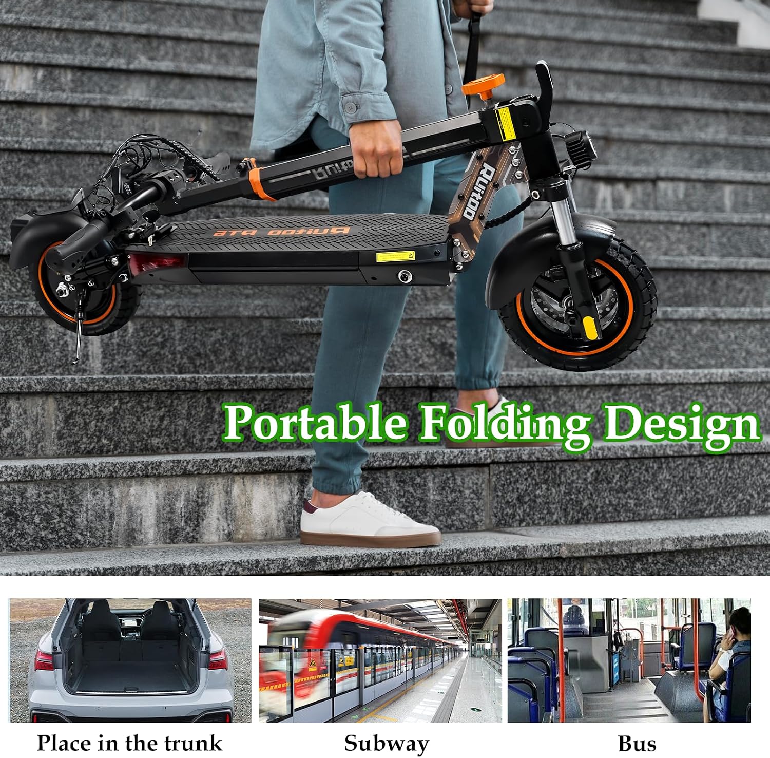 Electric Scooter for Adults, 5600W/1500W/1200W/800W Motor Fast Electric Scooter, 46/40/35 MPH Top Speed, 27Ah/20.8Ah/15.6Ah Battery, 10/11' Off Road Tire Foldable E-Scooter for Commuter Outdoor campus