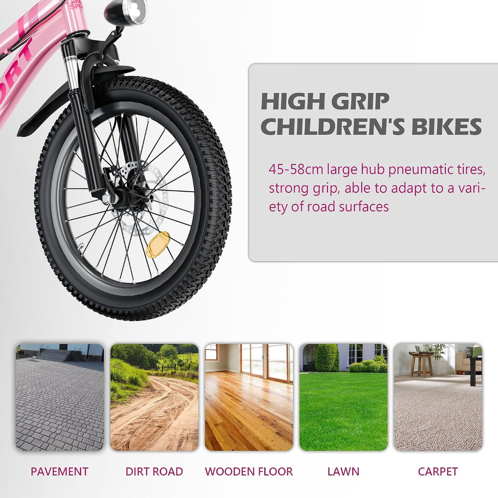 16 or 18 or 20 or 24 Inch Mountain Bike for Kids, Boys and Girls