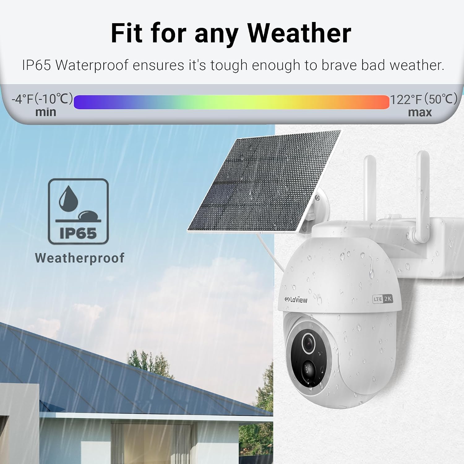 LaView 4G LTE Cellular Security Camera 2K Solar Camera Outdoor Wireless, Solar Powerd Security Camera with Color Night Vision, 360 PT Cameras for Home Security Motion Detection,SD Storage