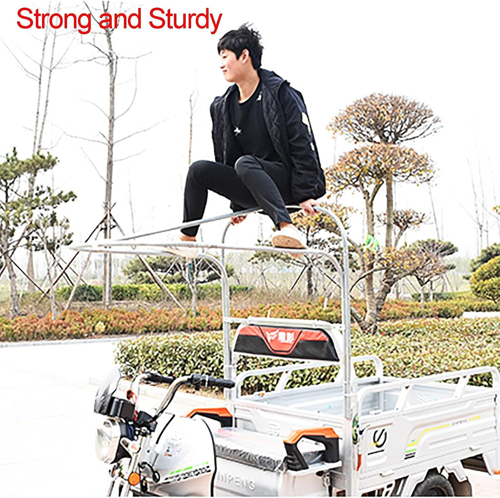 Adult Tricycle Cover,Ideal for Heavy Duty Electric Tricycle,Motorcycles or SANBENGZI Outdoor Riding, 3-Wheel Bike Riding from Rain,Dust,and Sun (Color : Blue, Size : 80cm/31.5in)