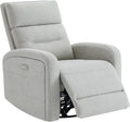 Watson & Whitely Swivel Power Recliner Glider Rocker, Small Recliner with Charging Port for Living Room, Fabric in Dove Grey