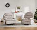 VANOMi Power Recliner Chair with Charging, 270° Swivel Glider Rocker, Electric Nursery Recliner for Living Room, Bedroom, and Office, Camel, Set of 2