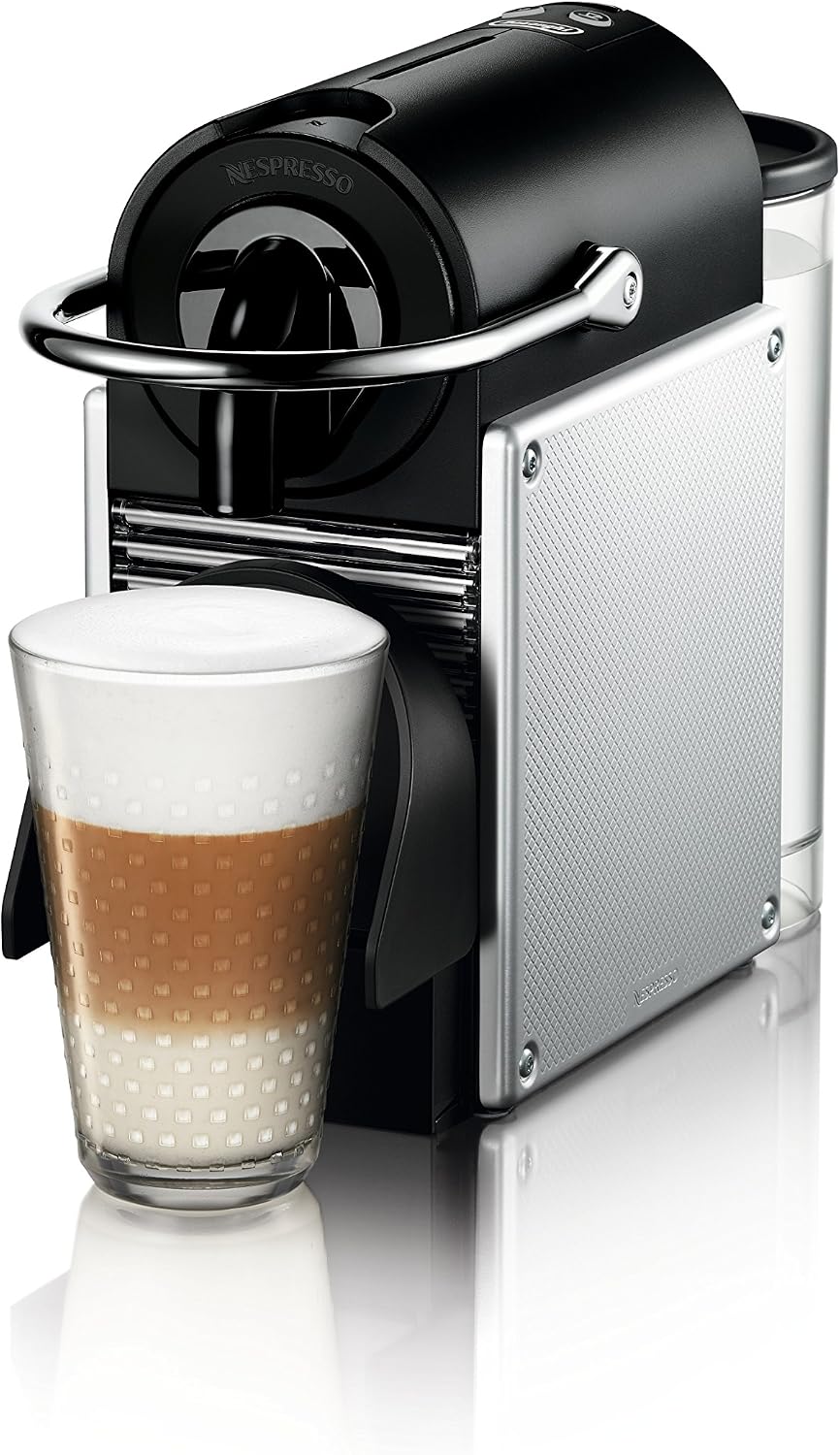 Nespresso Pixie Coffee and Espresso Machine by De'Longhi with Milk Frother, Aluminum, 34 ounces