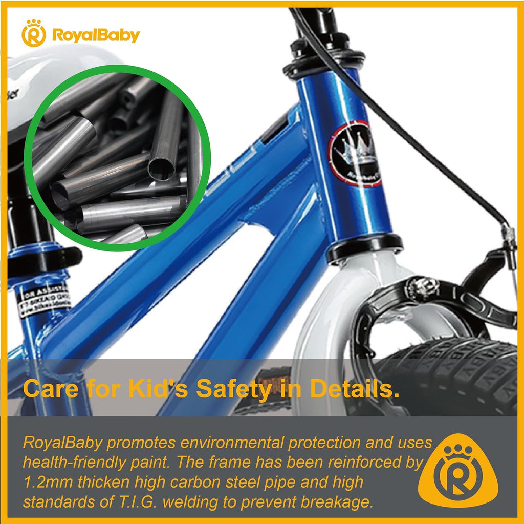 RoyalBaby Kids Bike Freestyle Classic 12 14 16 18 Inch Children Bicycle for Ages 3-10 Years Toddler to Big Kids