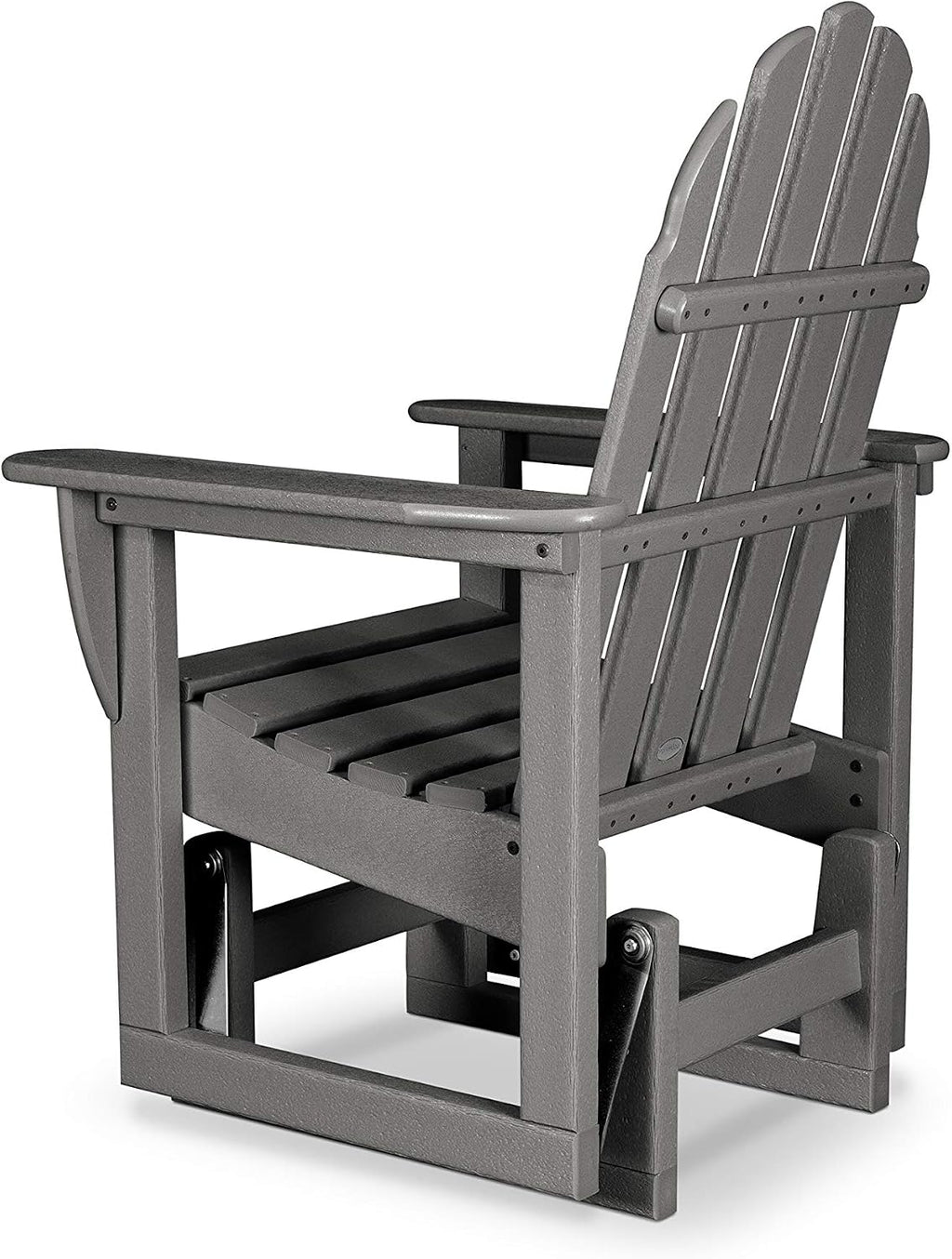 POLYWOOD ADSGL-1BL Classic Adirondack Glider Chair, Black